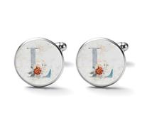 Freecustom Gemelos de letra inicial Q para hombre, gemelos con monograma para hombre, gemelos de letra A-Z, vintage, ceremonia de boda, negocios, gemelos clásicos, 0.68in, Metal, No es una piedra