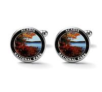 Freecustom Gemelos para hombre, diseño de paisaje del parque nacional de Texas Big Bend, gemelos artísticos personalizados para novio y marido, 0.8in, Metal, No es una piedra preciosa