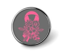 Freecustom Give Cancer The Boot - Juego de alfileres para luchar contra el cáncer, cinta rosa, sombrero de guerrero, cinta rosa, superviviente, luchador contra el cáncer, regalo para mujeres, pines de