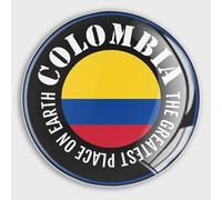 Freecustom Imanes de vidrio con bandera de Colombia para refrigerador, el lugar más grande de la tierra, imanes fuertes, orgullo nacional, imanes divertidos, decoración de nevera para cocina,