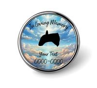 Freecustom in Loving Memory - Juego de pines esmaltados para dueños de perros, pines esmaltados en botones de memoria amorosa para jeans, personalizados, pensamiento artístico en ti, pines de solapa