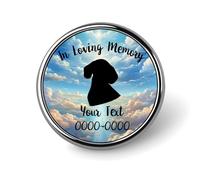 Freecustom in Loving Memory - Juego de pines esmaltados para dueños de perros, pines esmaltados en botones de memoria amorosa para jeans, personalizados, pensamiento artístico en ti, pines de solapa