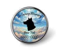 Freecustom in Loving Memory - Paquete de alfileres de perro para dueño de perro, broches de regalo, botones de mezclilla, regalos para cachorros, pines de insignia, pines personalizados clásicos de