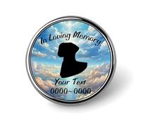 Freecustom in Loving Memory - Paquete de alfileres de perro para dueño de perro, broches de regalo, botones de mezclilla, regalos para cachorros, pines de insignia, pines personalizados clásicos de