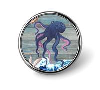 Freecustom Juego de alfileres de boya salvavidas con diseño de delfín, diseño de vida marina y océano, botones de vida marina para jeans, náutico, costero, océano, parque, recompensa para estudiantes