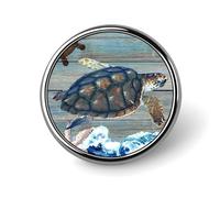 Freecustom Juego de alfileres de boya salvavidas con diseño de delfín, diseño de vida marina y océano, botones de vida marina para jeans, náutico, costero, océano, parque, recompensa para estudiantes