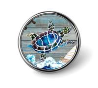 Freecustom Juego de alfileres de boya salvavidas con diseño de delfín, diseño de vida marina y océano, botones de vida marina para jeans, náutico, costero, océano, parque, recompensa para estudiantes