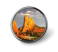 Freecustom Juego de alfileres esmaltados Denver para mochilas, parque nacional, escena de la ciudad, pines esmaltados para vacaciones, momentos, ciudad, rascacielos, hoy, para Steampunk, Set of 1