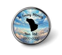 Freecustom Juego de alfileres esmaltados en memoria amorosa de perro, pines de acuarela para mochilas, dueño de perro, pin de solapa, tema animal, personalizado pensamiento artístico pensando en ti