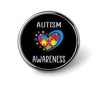 Freecustom Juego de pines esmaltados con bandera de autismo, para concienciación sobre el autismo, para amantes del autismo, pines para mochilas, orgullo, botones personalizados, pines para mochilas