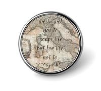 Freecustom Let's Get Lost Together - Paquete de alfileres para mochilas, botones de viaje antiguos para jeans, pines artísticos para sombreros, ropa, mochila, mujeres y hombres, Set of 3