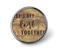 Freecustom Let's Get Lost Together - Paquete de alfileres para mochilas, botones de viaje antiguos para jeans, pines artísticos para sombreros, ropa, mochila, mujeres y hombres, Set of 5
