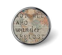 Freecustom Oh The Places You'Ll Go - Juego de broches de viaje con mapa antiguo, con palabras, letras, insignias, insignias, insignias clásicas para mochilas, bolsos, chaquetas, niños, niñas, bodas