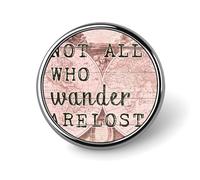 Freecustom Oh The Places You'Ll Go - Juego de broches de viaje con mapa antiguo, con palabras, letras, insignias, insignias, insignias clásicas para mochilas, bolsos, chaquetas, niños, niñas, bodas