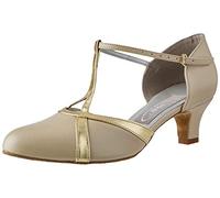 Freed of London Nancy, Zapatillas de Baile Mujer, Champagne and Gold, 18 EU Wide