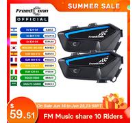 Freedconn-intercomunicador FX para motocicleta, auriculares inalámbricos con Bluetooth para casco, Radio FM, commutador de música, auriculares para compartir Audio de alta resolución 1 Set Fx black