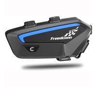 FreedConn Sistema de intercomunicador Bluetooth para Casco,FX Intercomunicador Casco Moto para 6-10 Ciclistas / Range1500m / Compartir música/Radio FM/GPS / MP4,1 Pieza