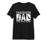 Freediver Dad The Idol The Myth Loves Deep Diving Camiseta Premium
