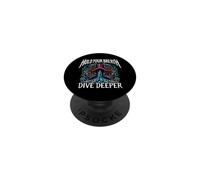 Freediver Scuba Hold Your Breath Dive Deeper PopSockets PopGrip Adhesivo