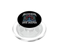 Freediver Scuba Hold Your Breath Dive Deeper PopSockets PopGrip para MagSafe