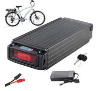 FREEDOH Batería de Iones de Litio de 36 V y 48 V, 16 Ah, 20 Ah, 25 Ah, 32 Ah y 35 Ah, para portaequipaje Trasero con indicador LED y Cargador para Motor de 500 W a 1300 W.,Anderson 36v35ah