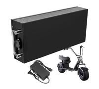 FREEDOH Batería de Motocicleta de 48 V y 60 V, 10 Ah, 15 Ah, 17,5 Ah, 20 Ah, 22,4 Ah, 25,6 Ah, 28 Ah, batería de Litio con Cargador para Motor de Scooter.,48v25.6ah