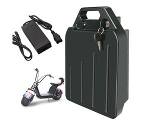 FREEDOH Batería para Motocicleta eléctrica de 48 V y 60 V, batería de Litio de 10 Ah, 15 Ah, 17,5 Ah, 20 Ah, 22,4 Ah, 25,6 Ah y 28 Ah con Cargador.,48v17.5ah