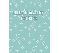 Freedom Academy Notebook: Teal Stars