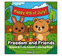 Freedom and Friends: Simple & Cute Animal Coloring Book