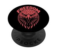 Freedom Bald Eagle - Amante patriótico Americano de la Libertad PopSockets PopGrip Adhesivo