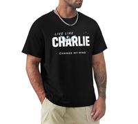 Freedom Charlie Kirk Sign - Camiseta homenaje a Charlie 1993 2025, camisetas Un verdadero patriota para mujeres y hombres, Negro-K, XXL