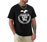 Freedom Charlie Kirk Sign - Camiseta homenaje a Charlie 1993 2025, camisetas Un verdadero patriota para mujeres y hombres, Negro-d, L