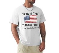 Freedom Charlie Kirk Sign - Camiseta homenaje a Charlie 1993 2025, camisetas Un verdadero patriota para mujeres y hombres, Blanco-e, L