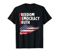 Freedom Democracy Truth American Flag Camiseta