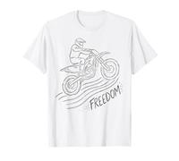 Freedom Dirt Bike Motocross Minimalista Camiseta