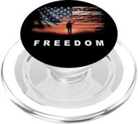 Freedom - Faith Conservative Flag USA Graphic PopSockets PopGrip para MagSafe
