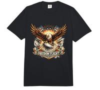 Freedom Flight Disc Golf American Eagle USA Patriótico Comfort Colors Adult Heavyweight T-Shirt