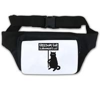 Freedom for Schrodingers - Riñonera para gatos, color blanco, White, Talla única