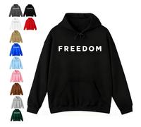 Freedom Hoodie, Freedom Sweatshirt, Classic Lettering Print Long Sleeve Hoodie Sweatshirt for Women Men (Black,M)