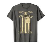 Freedom Isnt Free Patriotic Eagle Bird Diseño de Bandera Estadounidense Camiseta
