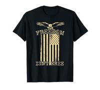 Freedom Isnt Free Patriotic Eagle Bird Diseño de Bandera Estadounidense Camiseta