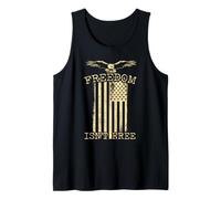 Freedom Isnt Free Patriotic Eagle Bird Diseño de Bandera Estadounidense Camiseta sin Mangas