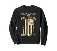 Freedom Isnt Free Patriotic Eagle Bird Diseño de Bandera Estadounidense Sudadera