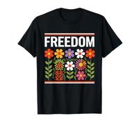 Freedom Patriotic Conservative USA - Cita política Floral Camiseta