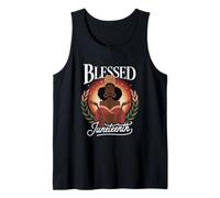 Freedom & Pride Proud Black Women Blessed Juneteenth Camiseta sin Mangas
