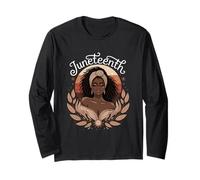 Freedom & Pride Proud Black Women Blessed Juneteenth Manga Larga