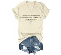 Freedom Shirt Rest Now, Brother, We Have The Watch, and I'll See You in Valhalla Camisa unisex, Amarillo cremoso, L