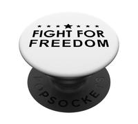 Freedom Sign Fight for Freedom White Shirt That Says Freedom PopSockets PopGrip Adhesivo