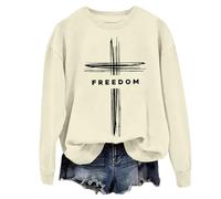 Freedom - Sudadera con capucha y sudadera vintage de democracia americana, fe, cruz y libertad, unisex, Khika, S