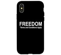 Freedom Terms and Conditions Apply America Land of the Free Carcasa para iPhone X/XS